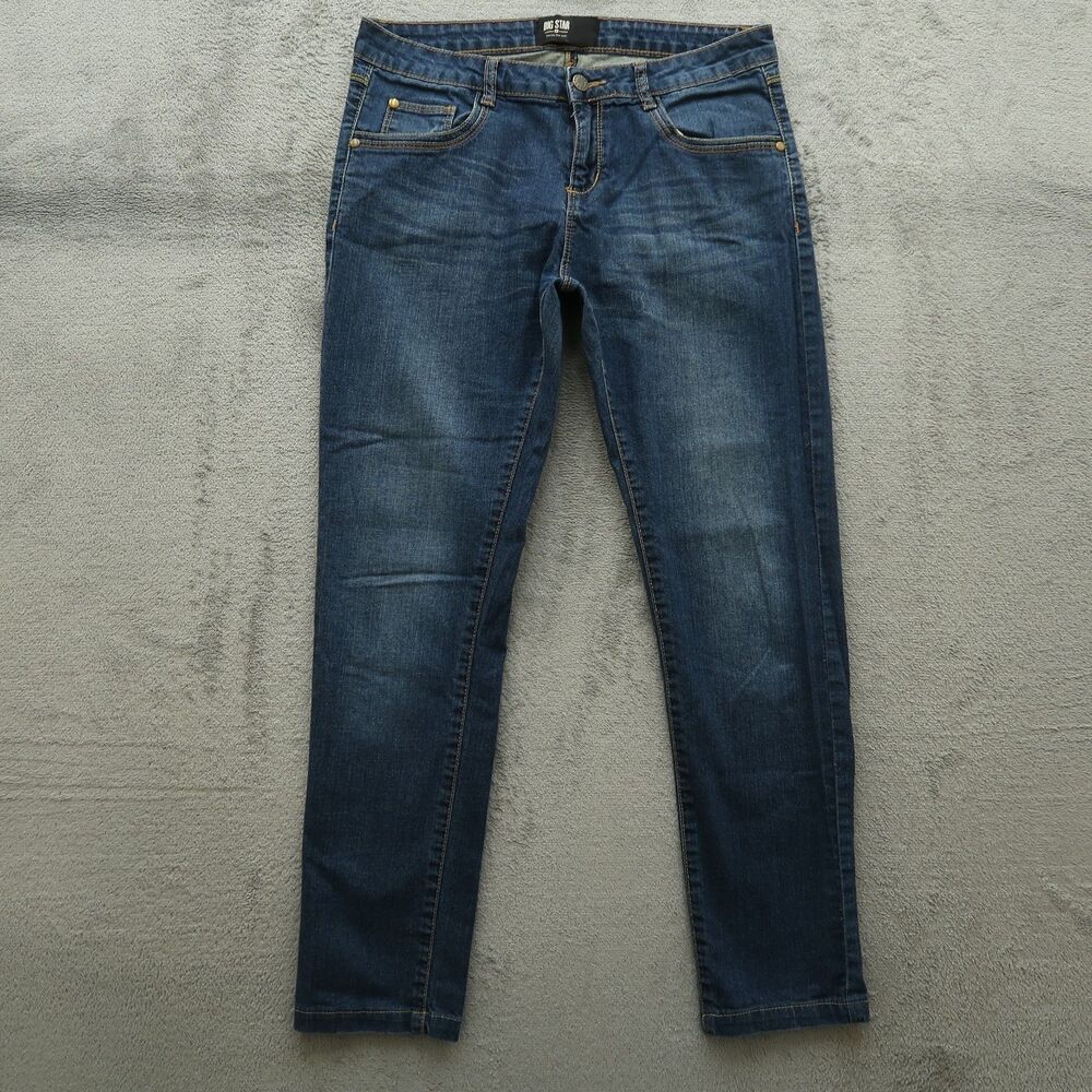 Big Star Jeans Women's Fits 29x27 (No tag) Blue Mid-Rise Skinny Denim Stretch